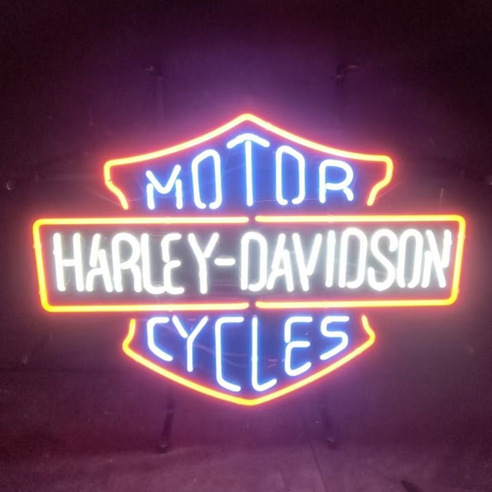 Harley Davidson Motorcycles Blue Neon Signs Light - Club Rehab