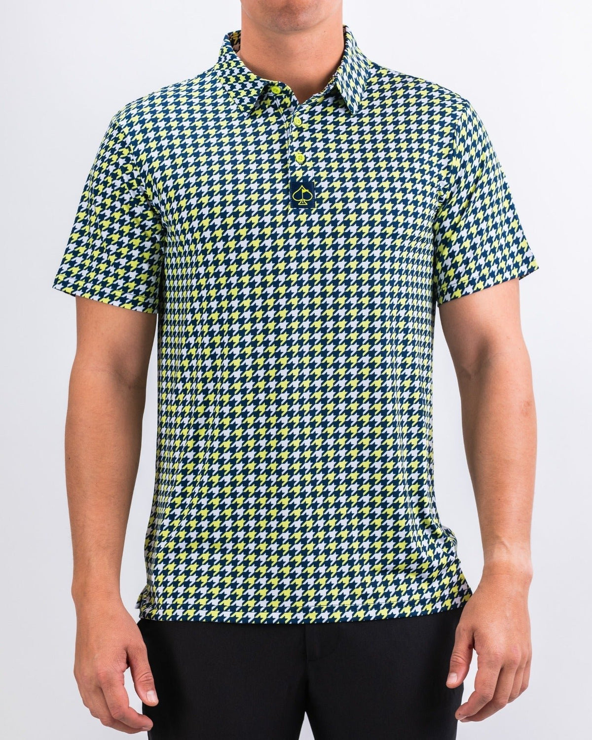Houndstooth Lime - S - Club Rehab