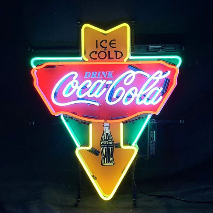 Ice Cold Drink Coca Cola Bottle Neon Signs Light - Club Rehab