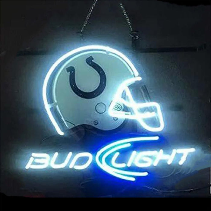 Indianapolis Colts Helmet Bud Light Neon Signs - Club Rehab