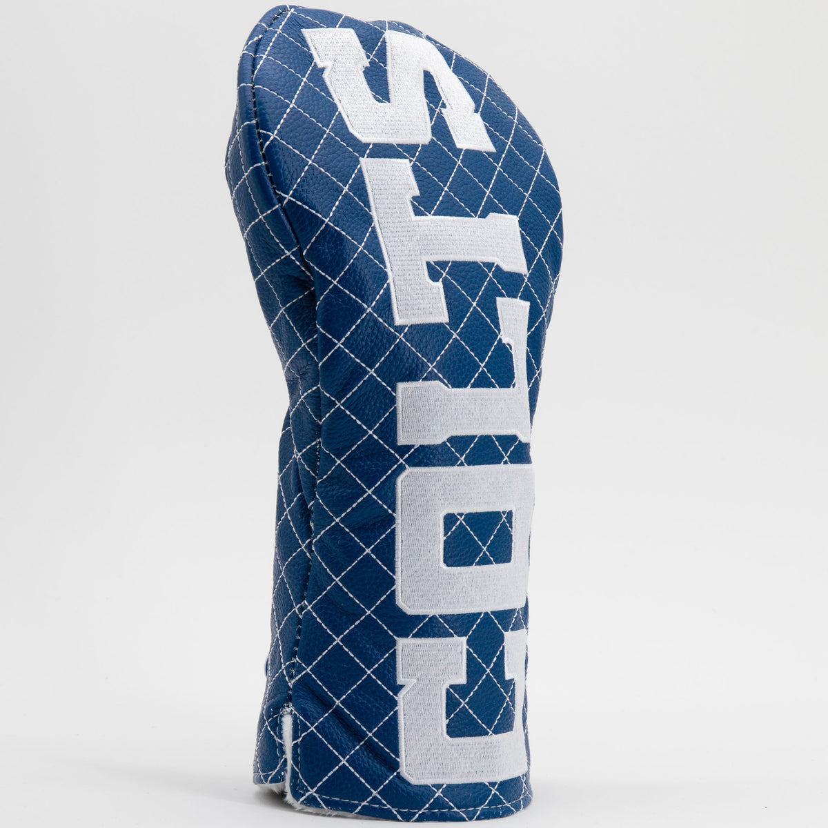Indianapolis Colts Solid Driver quilted headcover, angled view