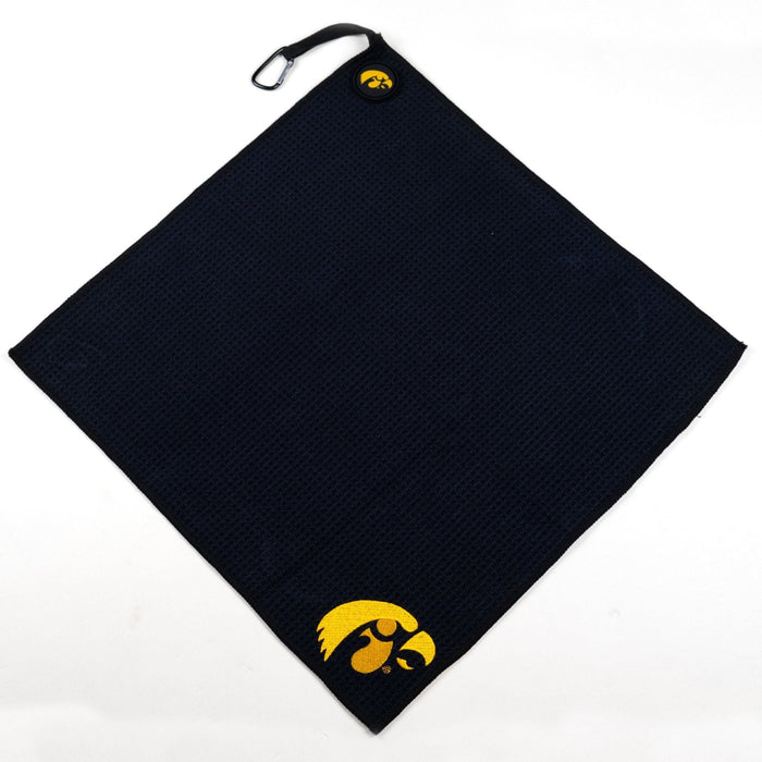 Iowa Hawkeyes NCAA Magnetic Embroidered Golf Towel – 15" x 15" - Club Rehab