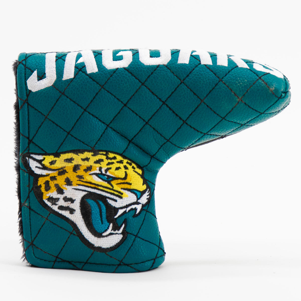 Jacksonville Jaguars Split Blade Putter quilted headcover, front view