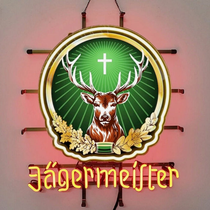 Jagermeister Premium Liqueur Beer Neon Light Sign - 19"x15" - Club Rehab