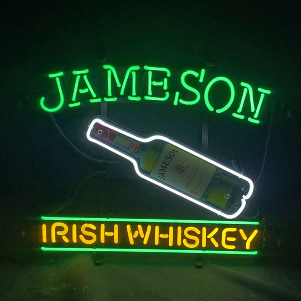 Jameson Irish Whiskey with Bottle Neon Light Sign - Club Rehab
