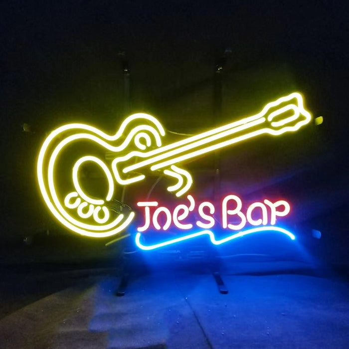 Joe's Bar Guitar Neon Signs Light - Club Rehab