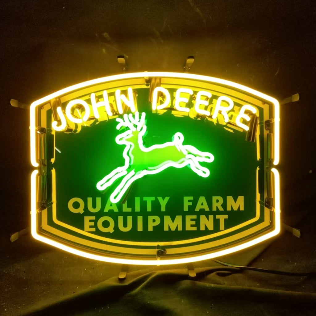 John Deere Quality Farm Equipment Neon Signs Light, alternate product view 2