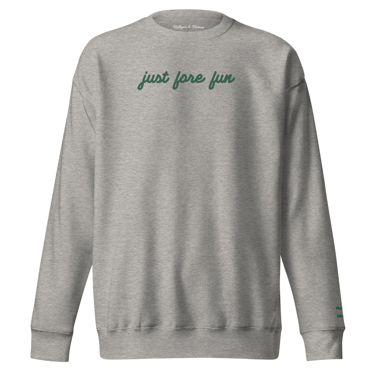 Just Fore Fun – Embroidered Golf Sweatshirt - Carbon Grey S - Club Rehab