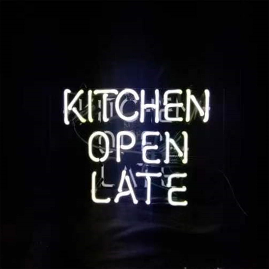 Kitchen Open Late Neon Signs - Club Rehab