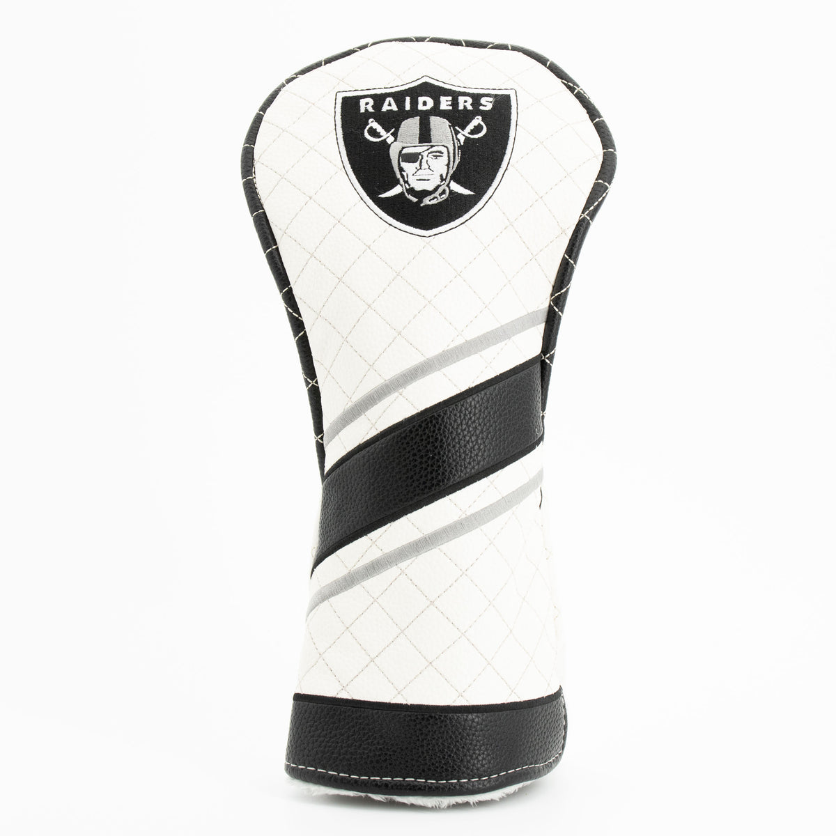 Las Vegas Raiders Striped Driver quilted headcover, front view