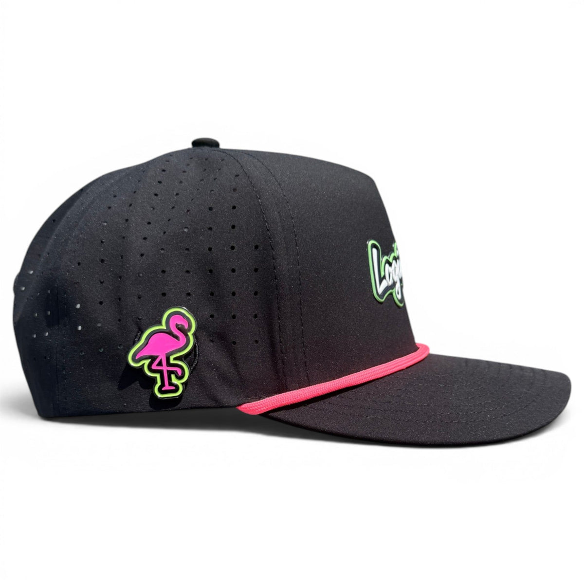Logie Joe’s "Classic" Golf Hat | Snapback Cap | Built-in Magnetic Ball Marker Holder + Marker Included | Adjustable Script Logo - Club Rehab