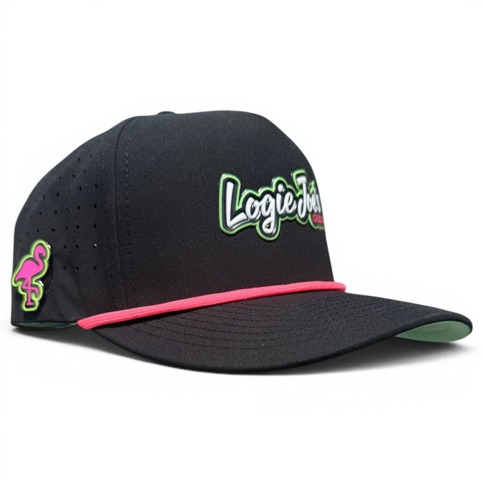 Logie Joe’s "Classic" Golf Hat | Snapback Cap | Built-in Magnetic Ball Marker Holder + Marker Included | Adjustable Script Logo - Club Rehab