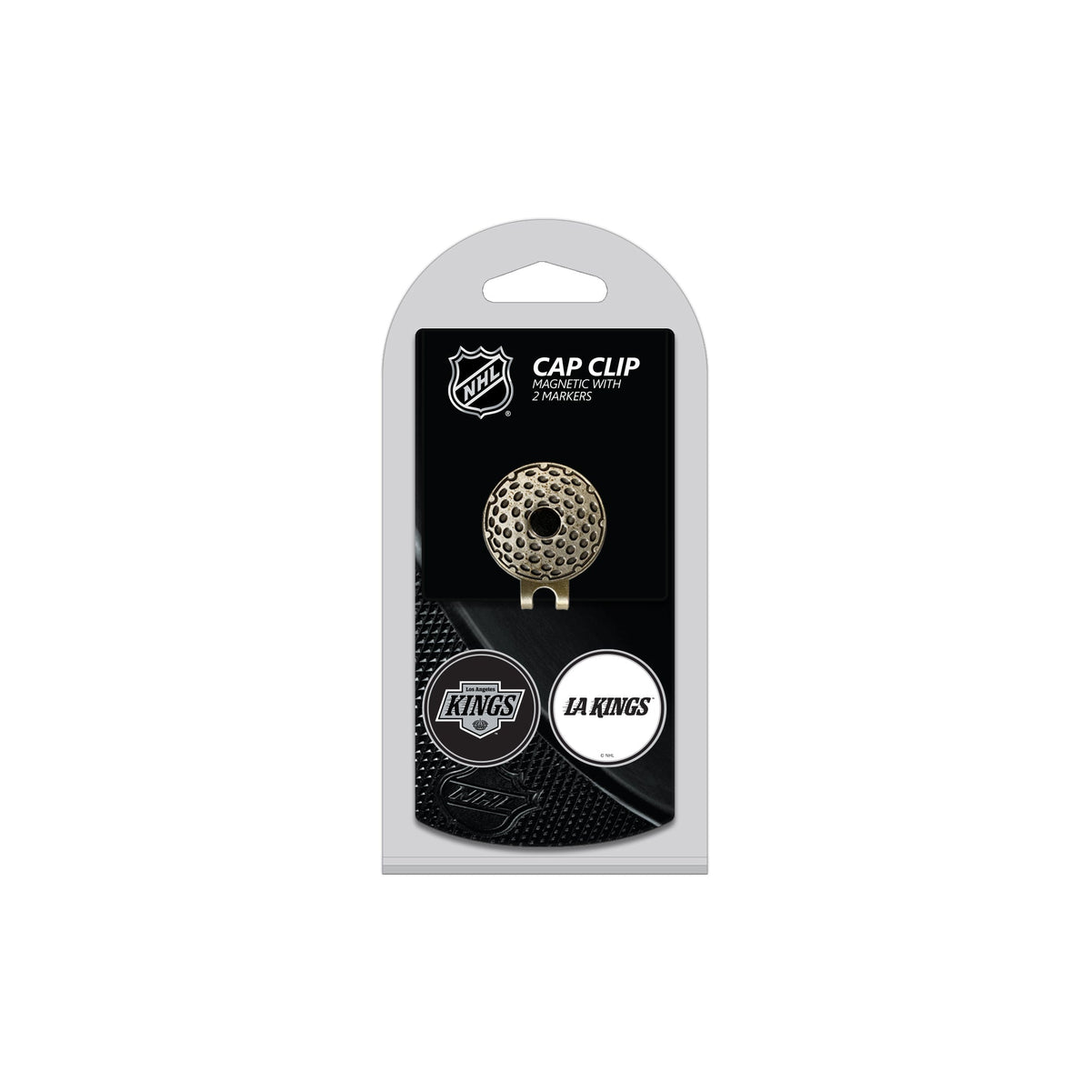 LOS ANGELES KINGS hat clip with two golf ball markers