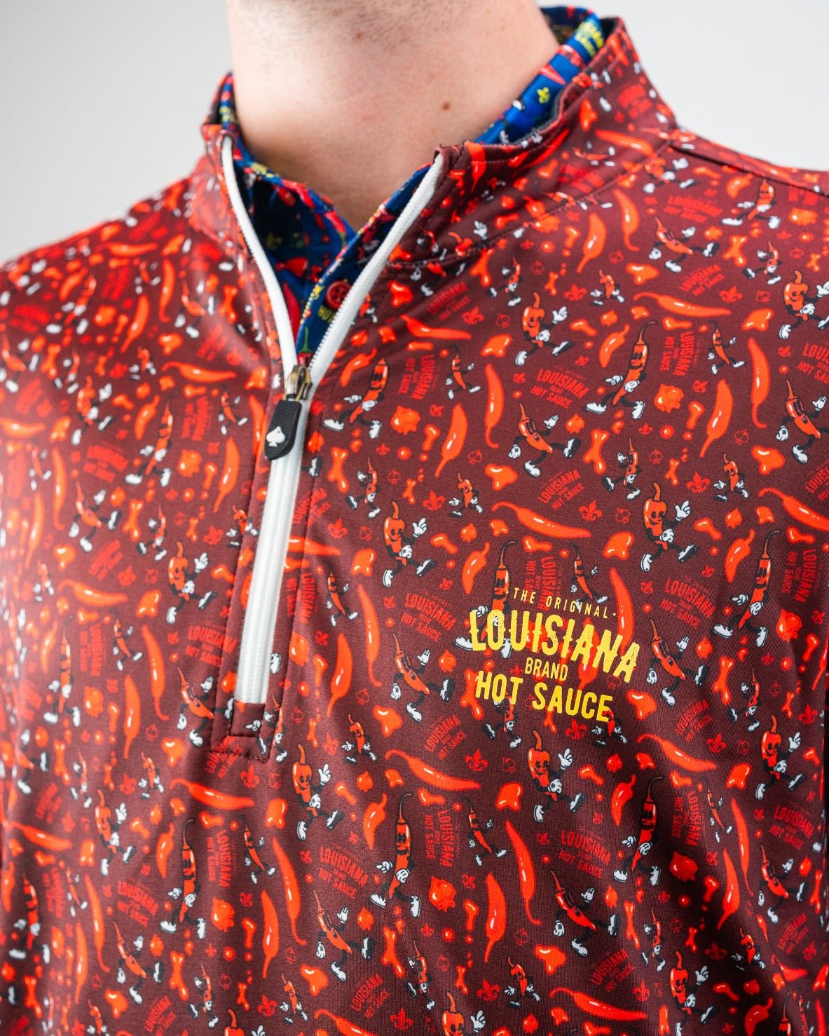 Louisiana Hot Sauce - Dancing Peppers Performance Pullover - S - Club Rehab