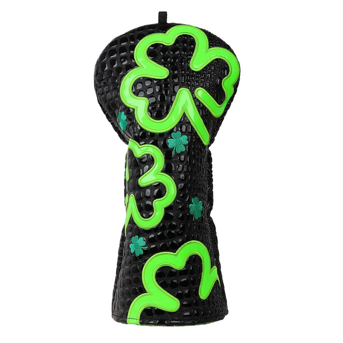 Lucky Shamrock Driver Headcover – Black & Neon Green - Club Rehab