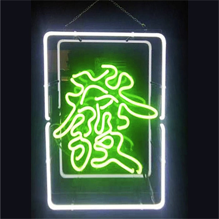 Mahjong 发 Chinese Characters Fortune Neon Signs - Club Rehab