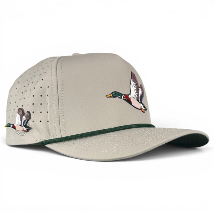 Mallard Golf Hat | Snapback Cap | Built-in Magnetic Ball Marker Holder + Marker Included | Adjustable | Duck - Club Rehab