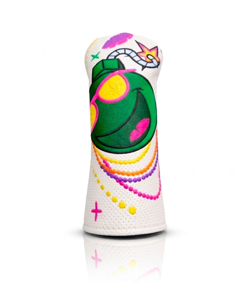 Mardi Gras Mischief Head Covers - White Hybrid - Club Rehab