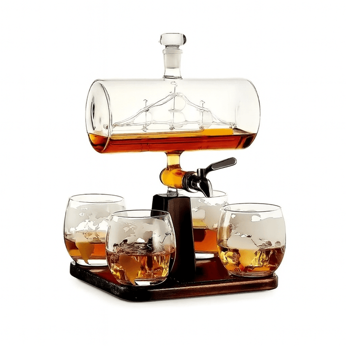 Maritime Sailboat Whiskey Decanter Set - Club Rehab