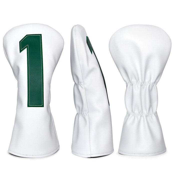 Masters Caddie Number Headcovers - White Driver - Club Rehab