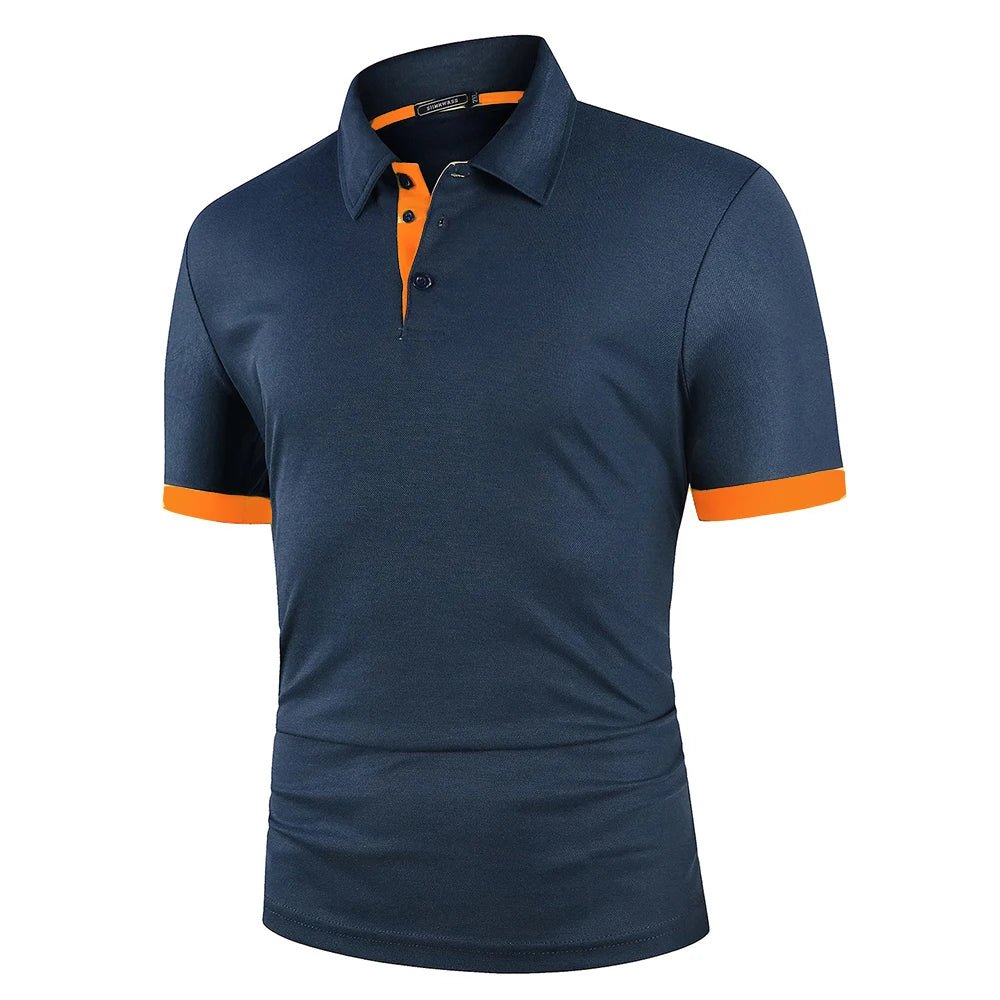 Men Polo Men Shirt Short Sleeve Polo Shirt Contrast Color Polo New Clothing Summer Streetwear Casual Fashion Men tops - Club Rehab - Polo shirtnavy orangeS45134533132480|45134533165248|45134533198016|45134533361856|45134533492928|45134533525696|45134533558464|45134533591232