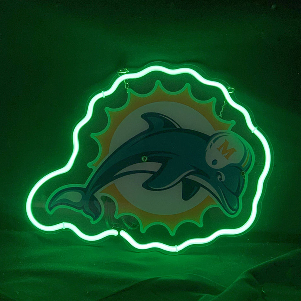 Miami Dolphins Football Logo Neon Signs Light, alternate product view 2