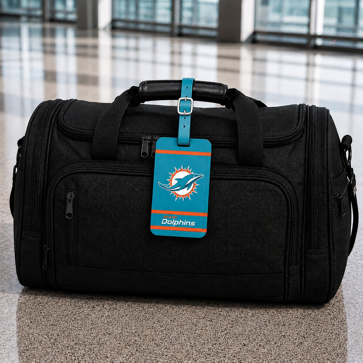 Miami Dolphins plastic golf bag tag by Team Golf, product photo 5