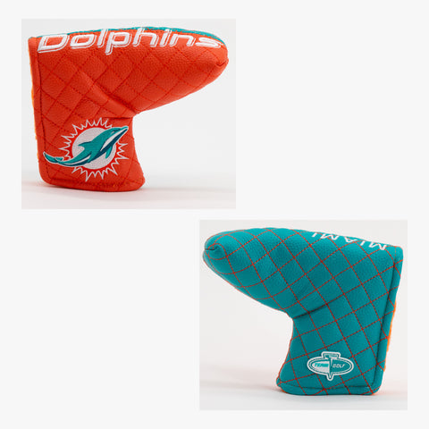 Miami Dolphins Split Quilted Blade Putter Cover