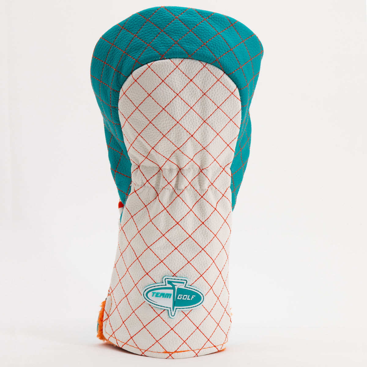 Miami Dolphins Striped Driver quilted headcover, back view