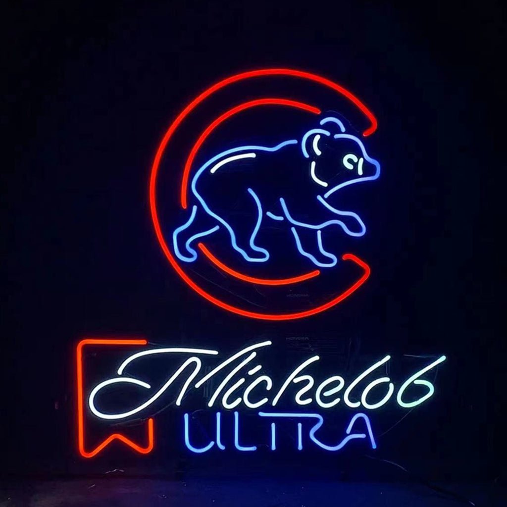 Michelob Ultra Chicago Cubs Neon Light Sign - Club Rehab