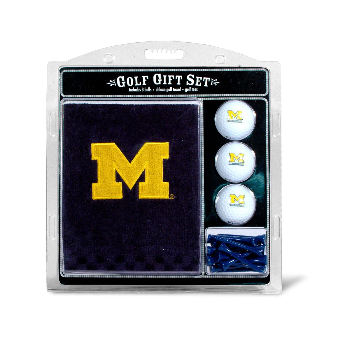 Michigan Wolverines Embroidered Towel Golf Gift Set