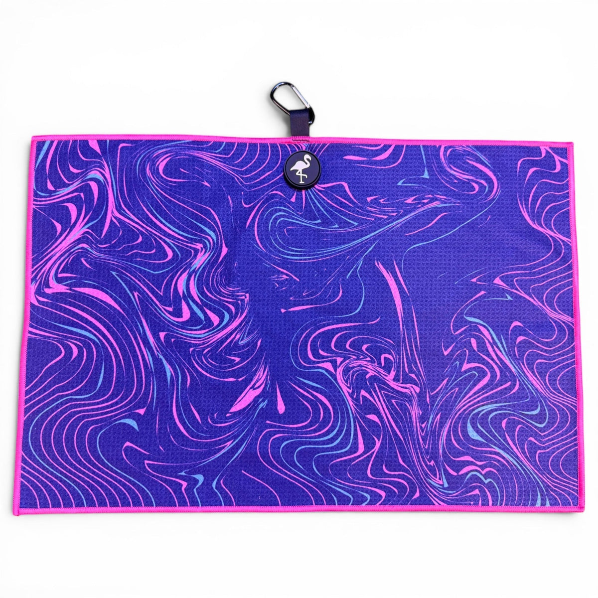 Midnight Melt Golf Towel | 24” x 16” Microfiber Towel | Magnetic Clip & Carabiner | Premium Golf Accessory - Club Rehab