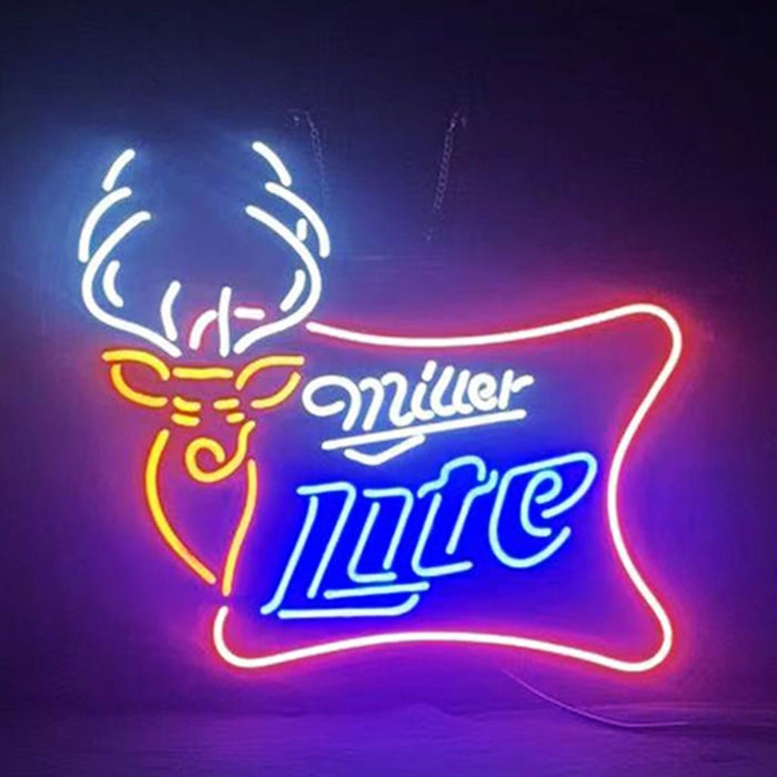 Miller Lite Deer Neon Signs - Club Rehab