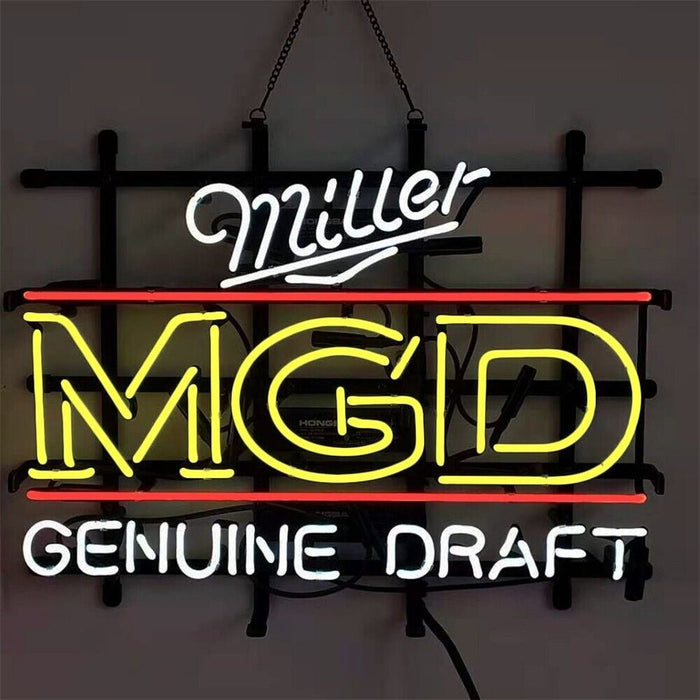 Miller MGD Genuine Draft Neon Signs Light - Club Rehab