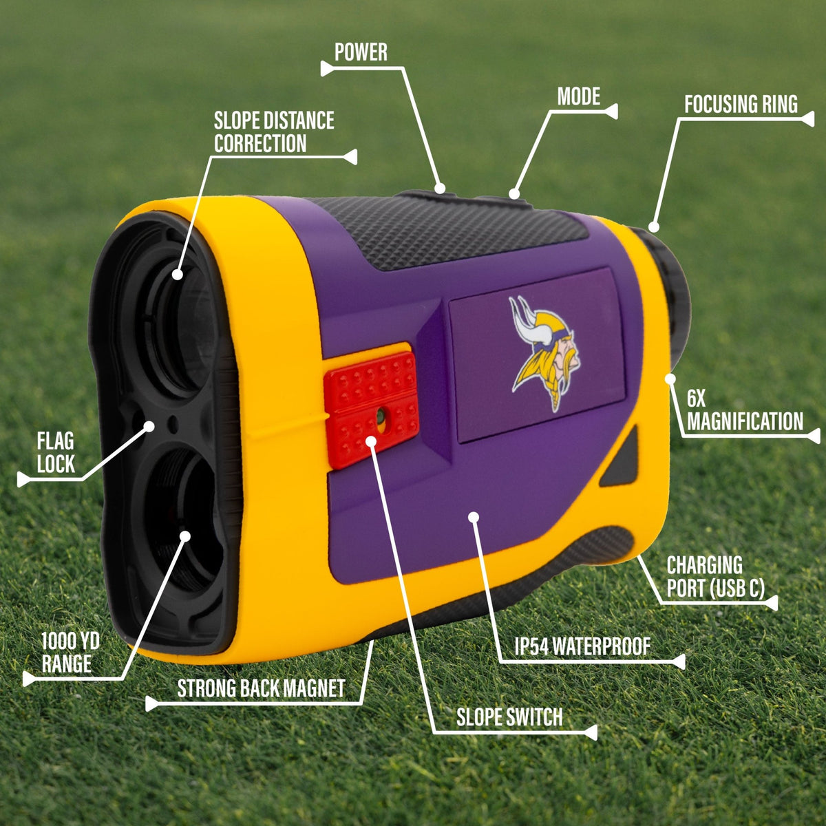 Minnesota Vikings Foresight golf rangefinder by Team Golf, view 6