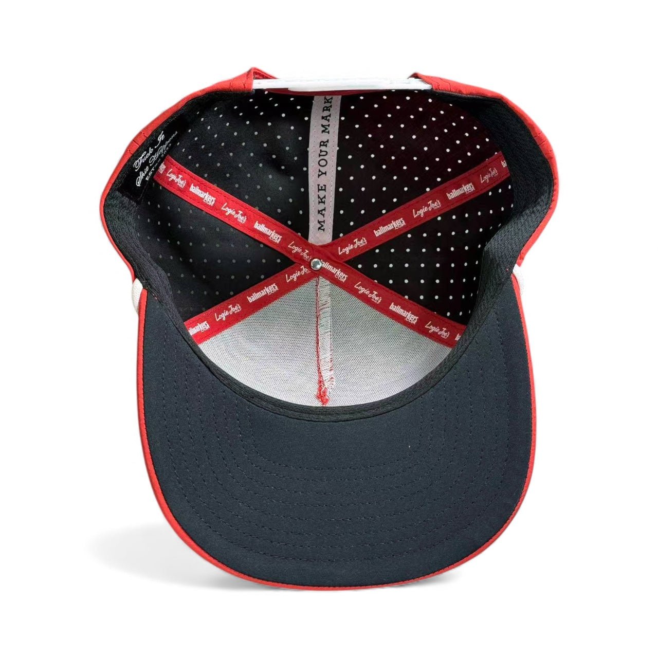 Missing Milk Golf Hat | Snapback Cap | Built-in Magnetic Ball Marker Holder + Marker Included | Missing Golf Ball | Adjustable Red - Club Rehab