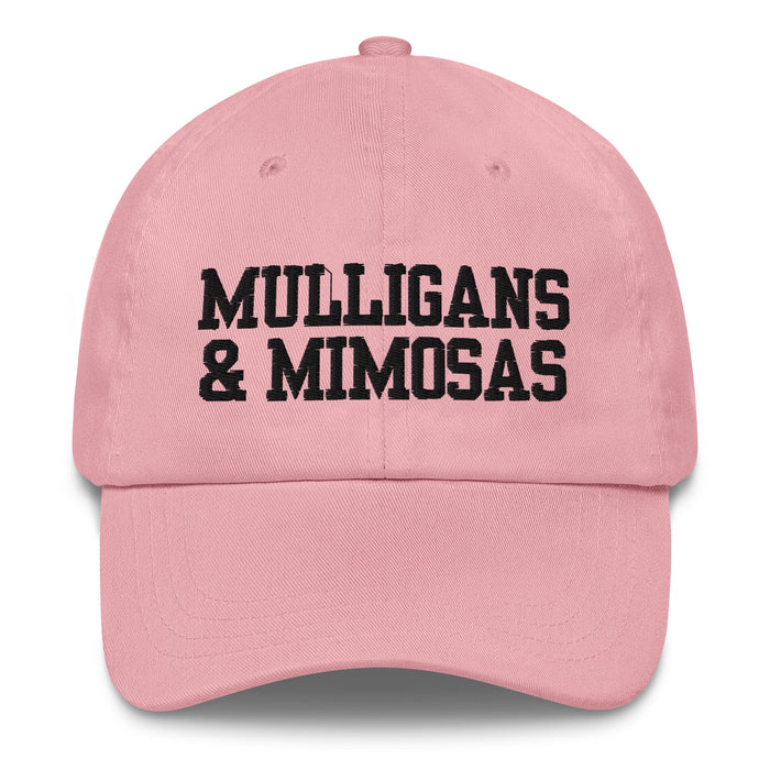 Mulligans & Mimosas Embroidered Golf Hat for Women - Pink - Club Rehab