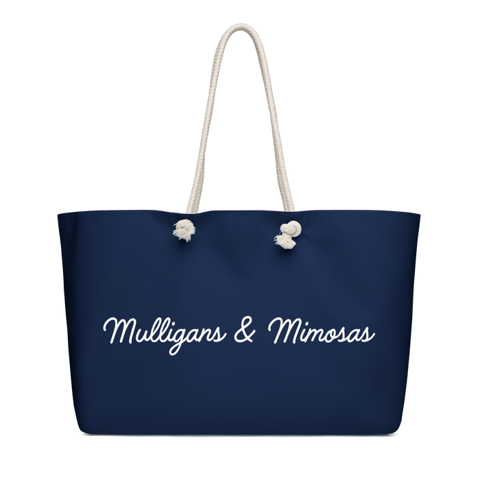 Mulligans & Mimosas Navy Golf Tote Bag - Club Rehab