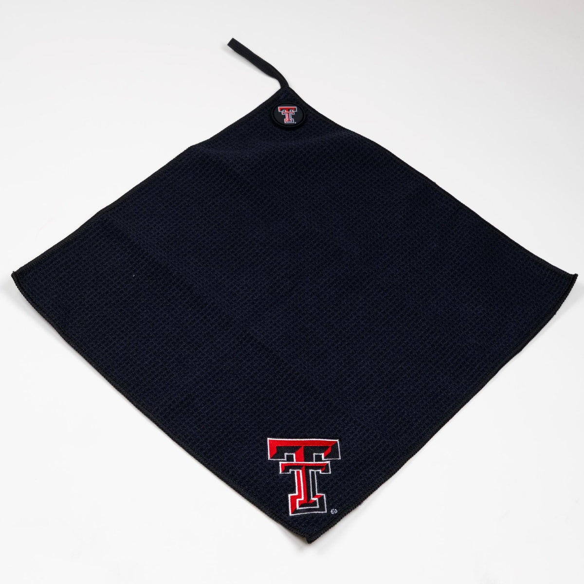 NCAA Team Golf Magnetic Embroidered Golf Towel – 15" x 15" - Texas Tech - Club Rehab