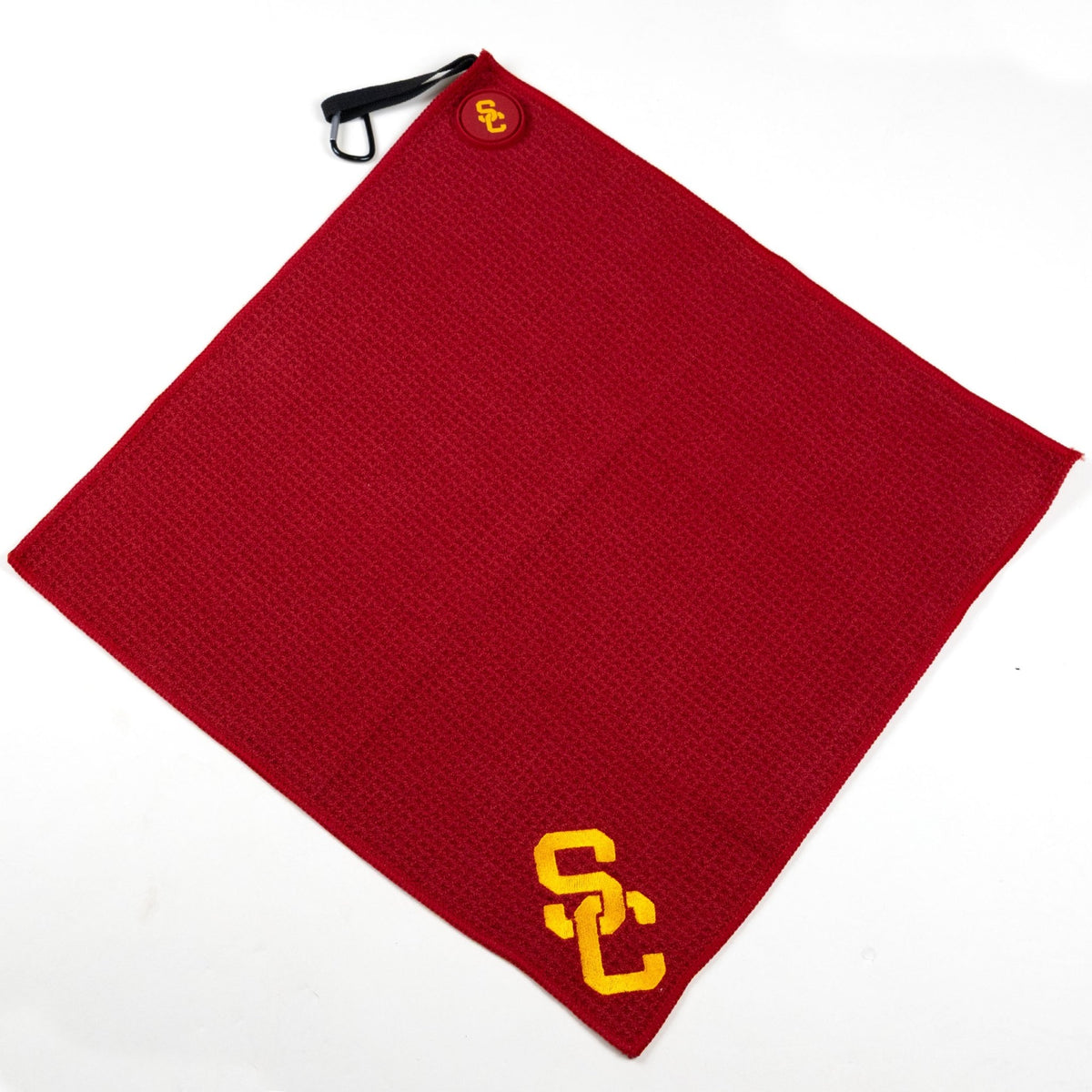 NCAA Team Golf Magnetic Embroidered Golf Towel – 15" x 15" - USC - Club Rehab