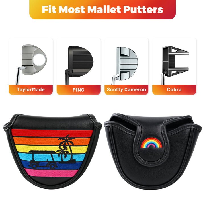 Neon Sunset Mallet Putter Cover - Club Rehab