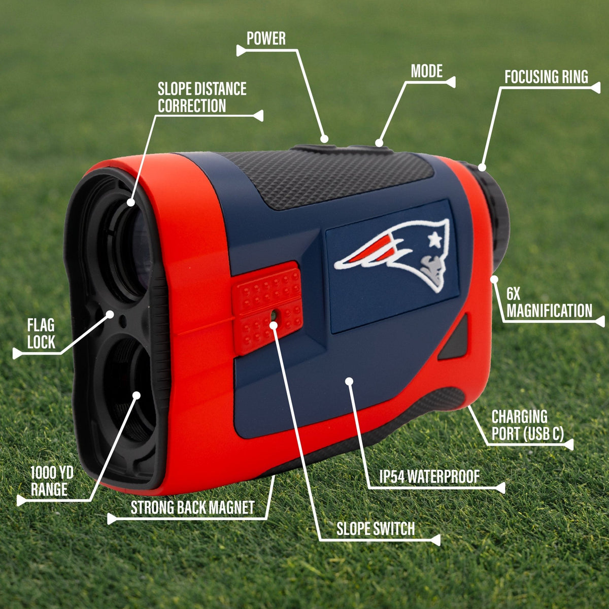 New England Patriots Foresight golf rangefinder by Team Golf, view 6