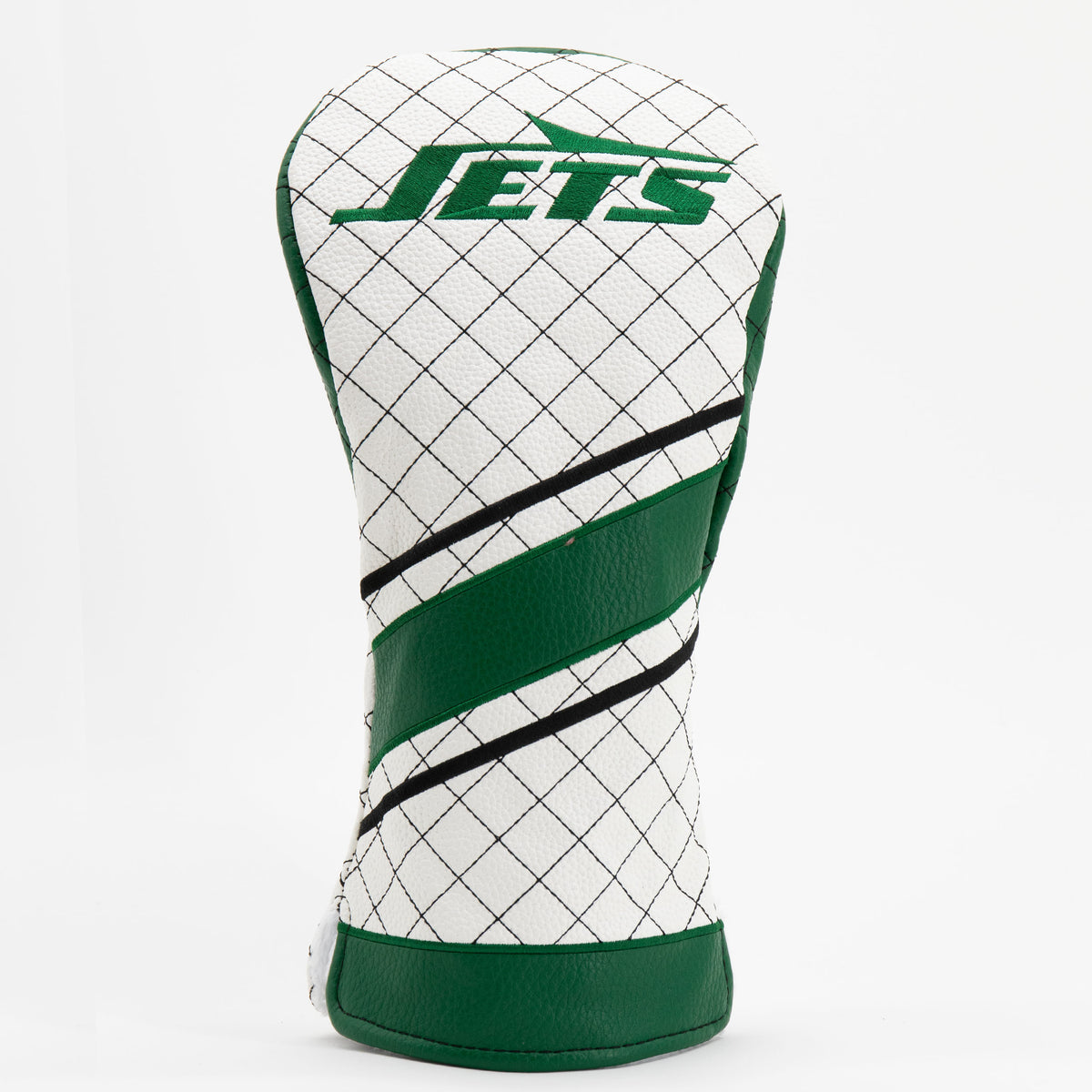New York Jets Striped Driver quilted headcover, front view