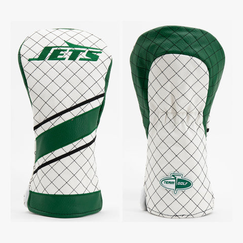 New York Jets gestepptes Driver-Golfschlägerhaube mit Streifen