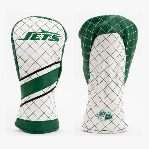 New York Jets Gestepptes Fairway-Holz-Cover mit Streifen