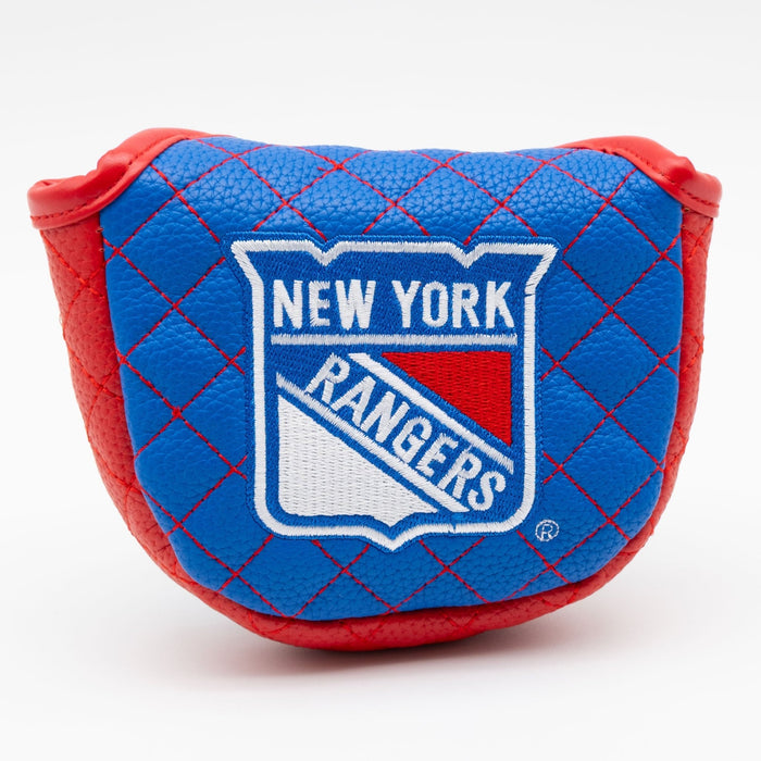 New York Rangers solid mallet putter quilted golf headcover