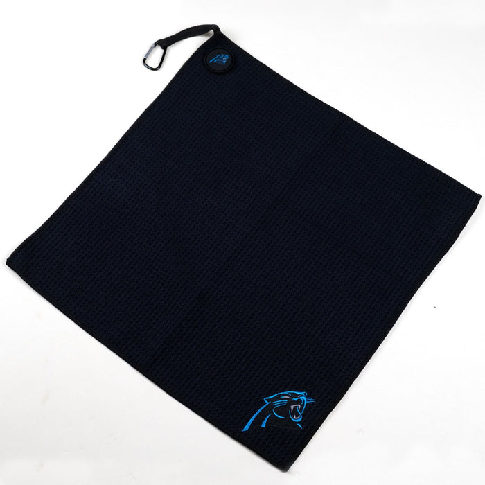 NFL Team Magnetic Embroidered Golf Towel – 15" x 15" - Carolina Panthers - Club Rehab