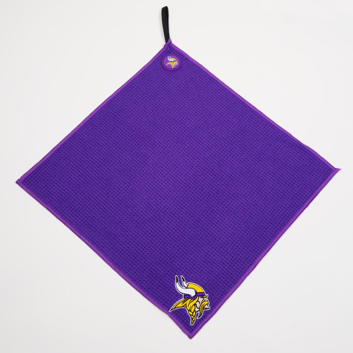 NFL Team Magnetic Embroidered Golf Towel – 15" x 15" - Minnesota Vikings - Club Rehab