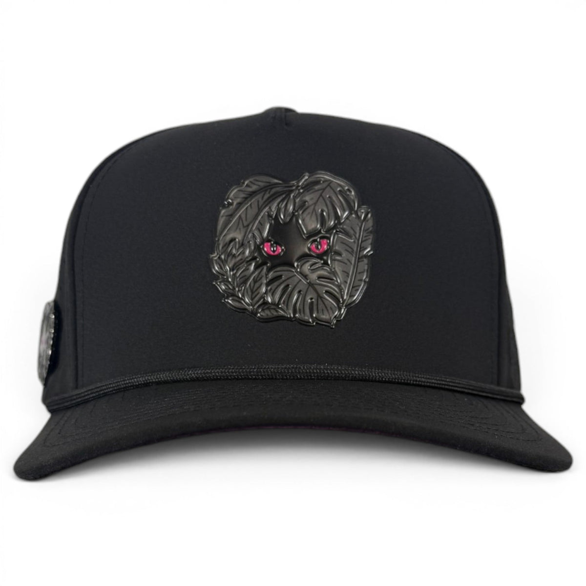 Night Stalker Golf Hat | Snapback Cap | Built-in Magnetic Ball Marker Holder + Marker Included | Adjustable | Animal Eyes Black - Club Rehab