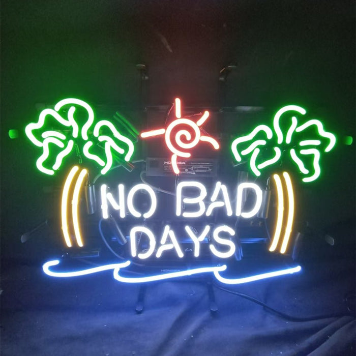 No Bad Days Sun Beach Palm Tree Neon Signs - Club Rehab